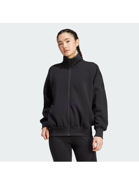 adidas adidas Bluza Soft Lux Loose Full-Zip Czarny Loose Fit