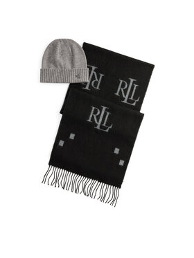 LAUREN RALPH LAUREN LAUREN RALPH LAUREN Sál és sapka szett LAUREN RALPH LAUREN-454P04457 Fekete