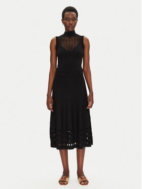 Morgan Morgan Rochie tricotată 251-RMPOMI M Negru Regular Fit