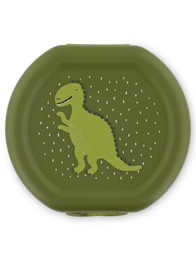 Trixie Baby Trixie Baby Pojemnik na żywność Zestaw pojemników na przekąski z klipsem 2 szt. - Dinozaur Zielony