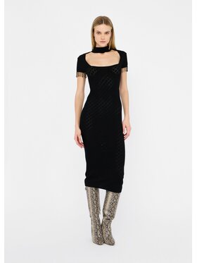 Liu Jo Liu Jo Sukienka wieczorowa CF5029MS18F22222 Czarny Slim Fit