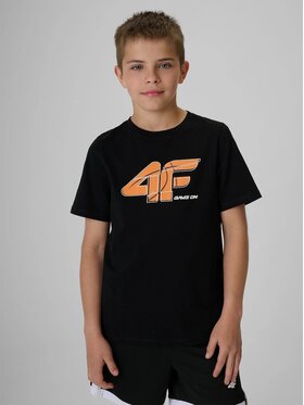 4F 4F T-Shirt 4FJRAW26TTSHM4347-20S Černá Regular Fit
