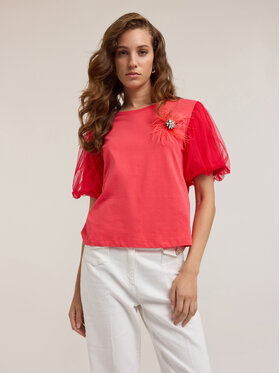 Motivi Motivi T-shirt G007W003496N016 Rosso Regular Fit