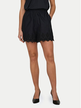 ONLY ONLY Šortky z materiálu Lou 15313167 Černá Loose Fit