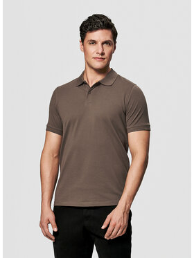 Pako Lorente Pako Lorente Polo P26SF-TX-001 Brązowy Classic Fit