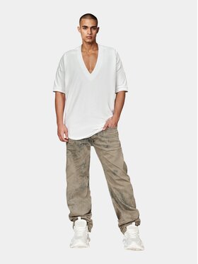 MADE BY SOCIETY MADE BY SOCIETY T-Shirt Tricou RADIAL SEAM - T17314 Biały Basic Fit