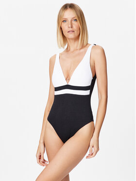 Seafolly Seafolly Peldkostīms Spliced Deep 11067-990 Melns
