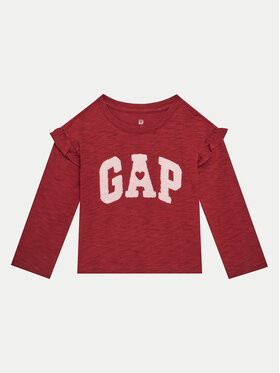 Gap Gap Bluzka 626254 Bordowy Regular Fit