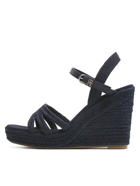 Tommy Hilfiger Espadrile Essential Basic Wedge Sandal FW0FW07220 Mornarsko Modra