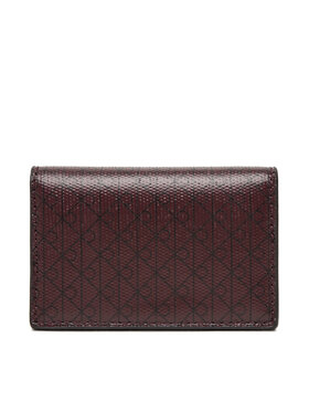 Calvin Klein Calvin Klein Mały Portfel Damski Emblem Aop Accordion Cardcase LV04F1083G Bordowy
