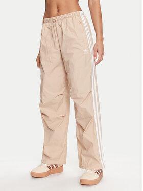adidas Спортивні штани 3-Stripes Woven Parachute IY7252 Бежевий Loose Fit