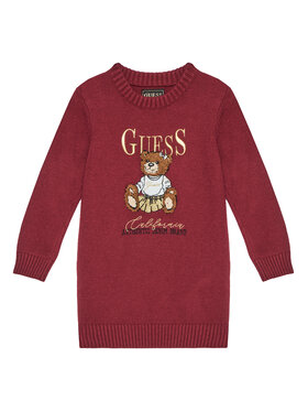 Guess Guess Džemper haljina K5BK01 Z3GS0 Tamnocrvena Regular Fit