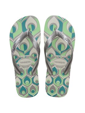 Havaianas Havaianas Japonki HAVAIANAS Infradito Donna 4123230.5163 Bianco Zielony