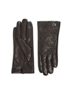 Calvin Klein Calvin Klein Дамски ръкавици Re-Lock Emb/Deb Leather Gloves K60K611165 Черен