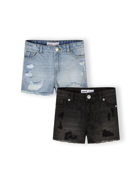 minoti minoti Szorty jeansowe 30SHORT151 Czarny Regular Fit