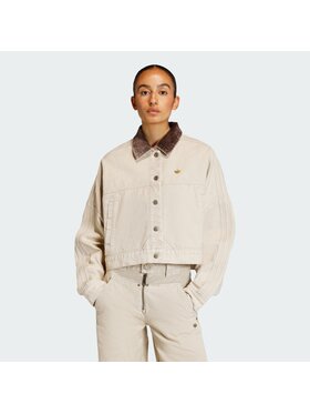 adidas adidas Kurtka jeansowa 159024 Beżowy Oversize