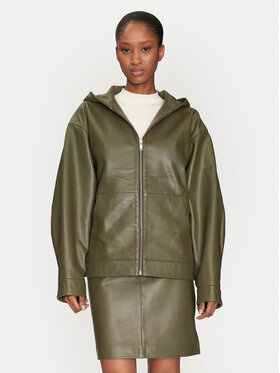 2NDDAY 2NDDAY Giacca di pelle 2251512606 190515 Verde Regular Fit