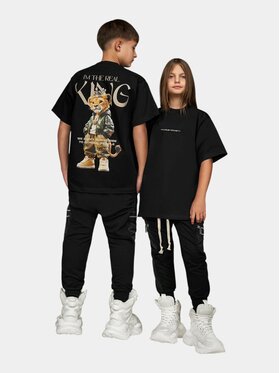 MADE BY SOCIETY MADE BY SOCIETY T-Shirt Tricou "King" - T36593 Czarny Basic Fit