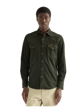 Wrangler Wrangler Koszula 112386901 Zielony ciemny Regular Fit