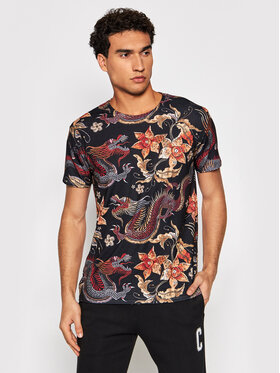Mr. GUGU & Miss GO Mr. GUGU & Miss GO Majica Unisex Japanese Dragon Črna Regular Fit