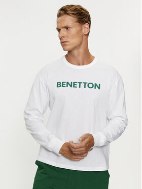 United Colors Of Benetton United Colors Of Benetton S dlouhým rukávem 3I1XU1034 Bílá Regular Fit