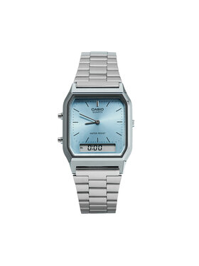 Casio Casio Ročna ura Vintage Maxi AQ-230A-2A1MQYES Srebrna