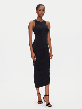 Wolford Wolford Kokteilinė suknelė Crescent Drape 57183 Juoda Slim Fit