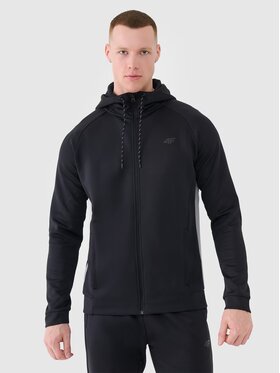 4F 4F Funkčná mikina 4FWSS25TFSWM513-20S Čierna Regular Fit