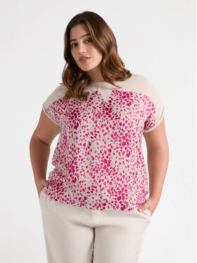 Fiorella Rubino Fiorella Rubino T-Shirt G032L008344N0R2 Beżowy Regular Fit