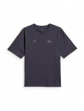 4F 4F T-Shirt ENJOY THE OUTDOORS Szary ciemny Loose Fit