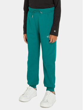 Calvin Klein Jeans Calvin Klein Jeans Donji dio trenerke Monogram Logo IU0IU00285 Zelena Regular Fit