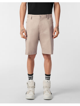 PHILIPP PLEIN PHILIPP PLEIN Bavlnené šortky 25451 Béžová Regular Fit