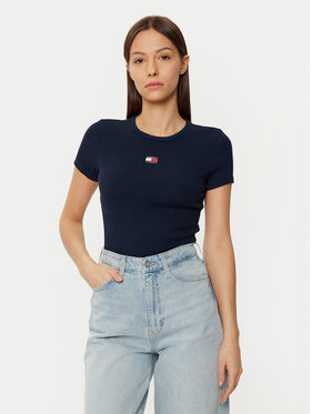 Tommy Jeans Tommy Jeans Póló DW0DW20463 Sötétkék Slim Fit