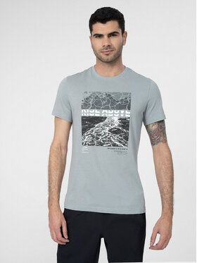 4F 4F Футболка 4FSS23TTSHM490 Сірий Regular Fit