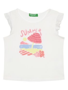 United Colors Of Benetton United Colors Of Benetton T-shirt 3I1XG10JK Bijela Regular Fit