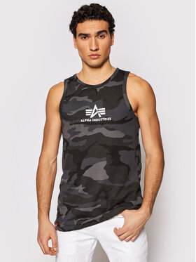 Alpha Industries Alpha Industries Tank top Basci Camo 126566C Szary Regular Fit