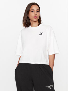 Puma Puma T-Shirt Classics 621381 Biały Oversize