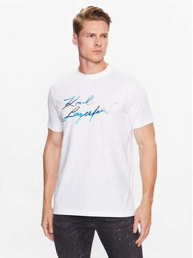 KARL LAGERFELD KARL LAGERFELD T-Shirt 755056 532225 Biały Regular Fit