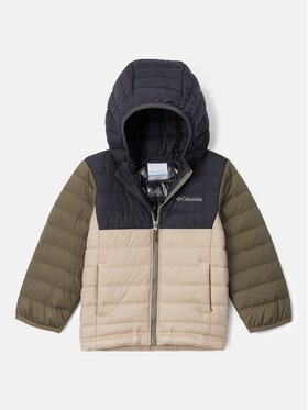 Columbia Columbia Μπουφάν μεταβατικό Powder Lite™ Boys Hooded Jacket Καφέ Regular Fit