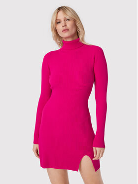 Kontatto Kontatto Rochie tricotată 3M7616 Roz Slim Fit