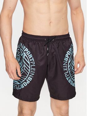 Plein Sport Plein Sport Szorty kąpielowe Tiger SACC MMX0050 SXV005N Czarny Regular Fit