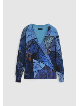Desigual Desigual Πουλόβερ JERS_OCEAN Μωβ Regular Fit