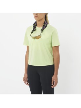 Salomon Salomon Koszulka techniczna TRACKLINE SS TEE W Zielony Regular Fit