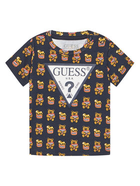 Guess Guess Tričko H1YT00 K6YW1 Čierna Regular Fit