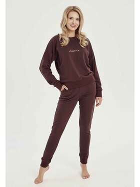 Taro Taro Spodnie dresowe 3057-01 Brązowy Basic Fit