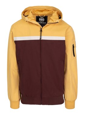 PITBULL PITBULL Kurtka przejściowa męska z kapturem 2 Color Longwood XXL Bordowy Regular Fit