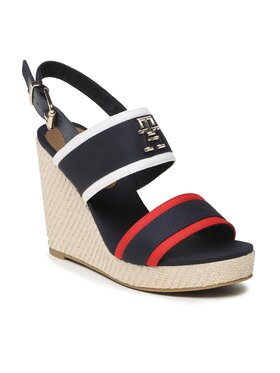 Tommy Hilfiger Tommy Hilfiger Espadrile Rwb Feminne Wedge FW0FW07180 Mornarsko modra