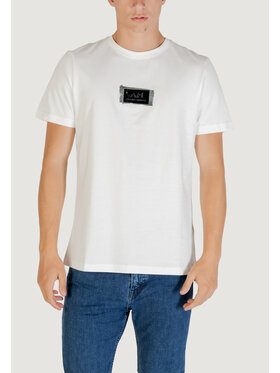 Antony Morato Antony Morato T-shirt STUTTGART REGULAR FIT WITH MATT PLASTIC AND FLOCK LOGO PRINT Bianco Regular Fit