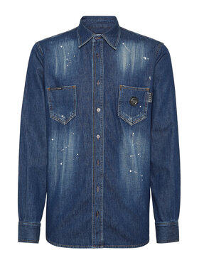 PHILIPP PLEIN PHILIPP PLEIN Koszula jeansowa 11611 Błękitny Regular Fit