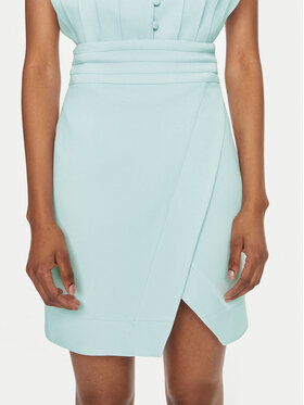 MVP Wardrobe MVP Wardrobe Спідниця трапеція MVPE4GO135.0CP0037 Блакитний Classic Fit